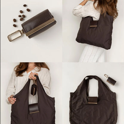 👜✨ The Keychain Tote: Foldable Portable Shopping Bag & Bag Charm! 🔑