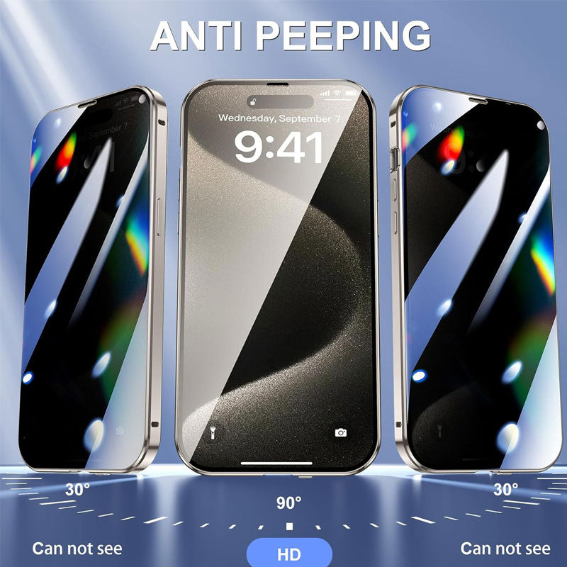 Double-sided magnetic anti-peep phone case