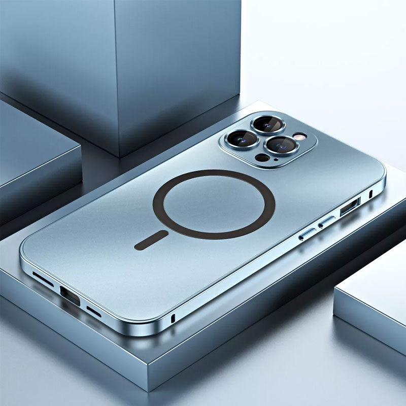 Aluminum Frame Magnetic Cover For iPhone