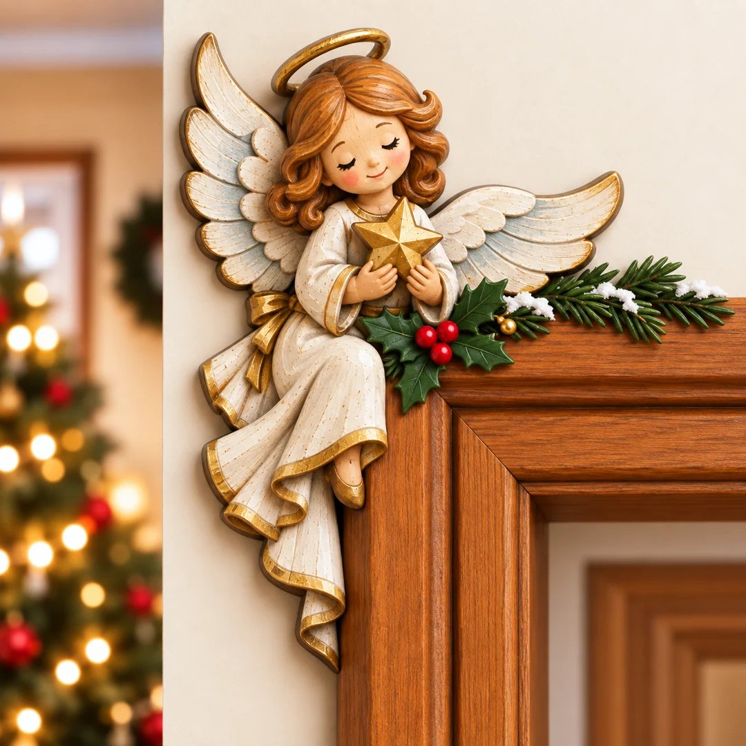 🎄🚪 Christmas Peekaboo Door Frame Corner Decor