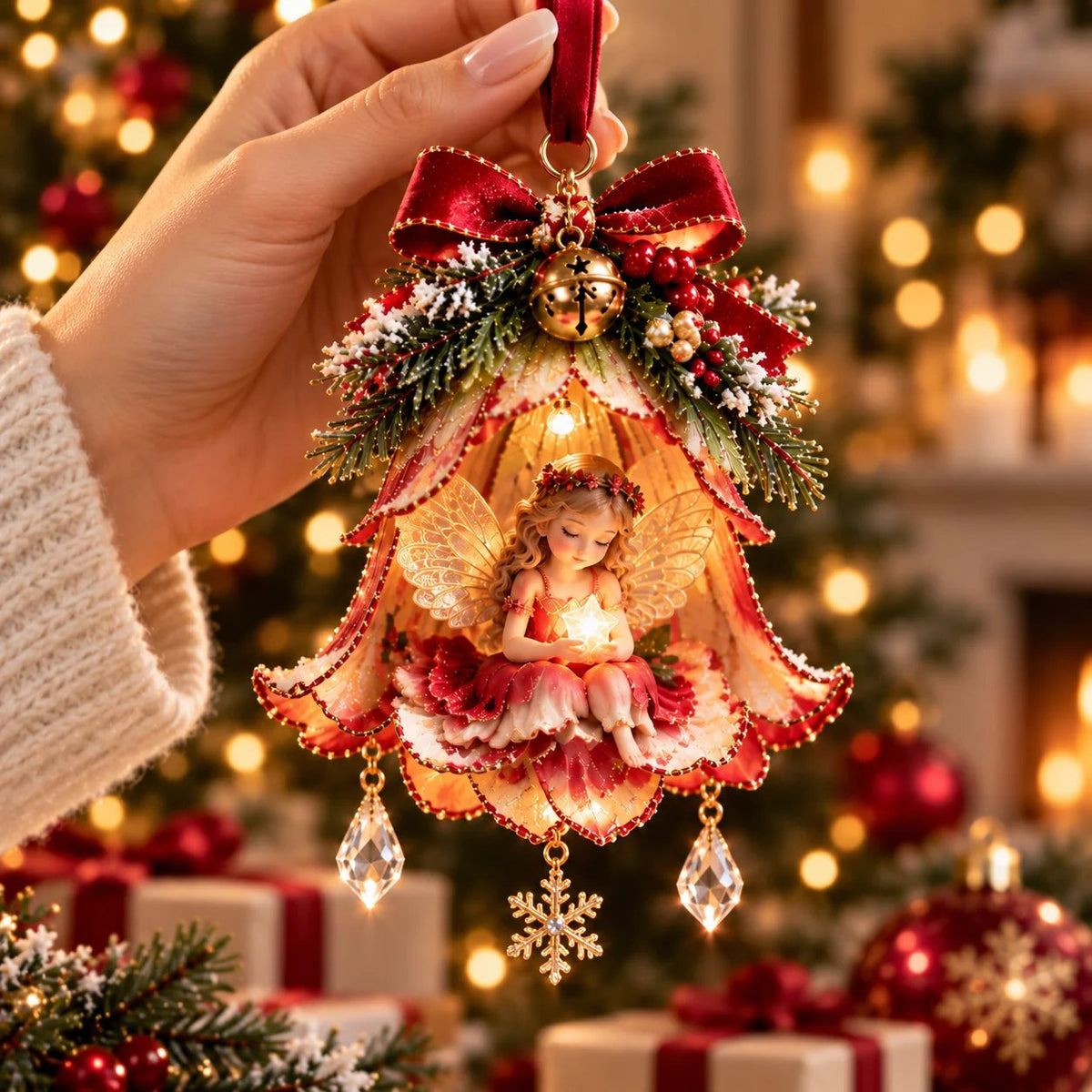 🧚✨ Enchanted Fairy Bell Christmas Ornament