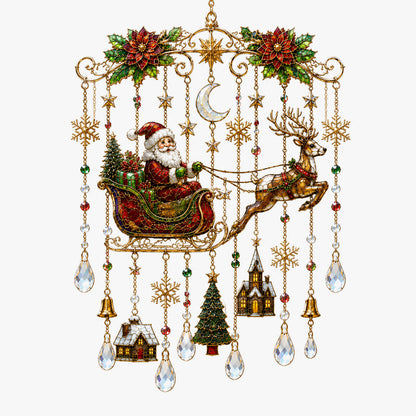 ✨ Christmas Crystal Hanging Ornament: Sparkling Holiday Suncatcher Decor! 🎄
