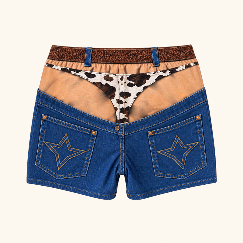 🏖️🤠 Fake Denim? Real Fun — Novelty Swim Shorts