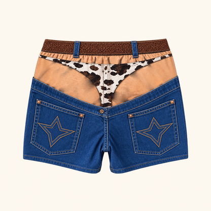 🏖️🤠 Fake Denim? Real Fun — Novelty Swim Shorts