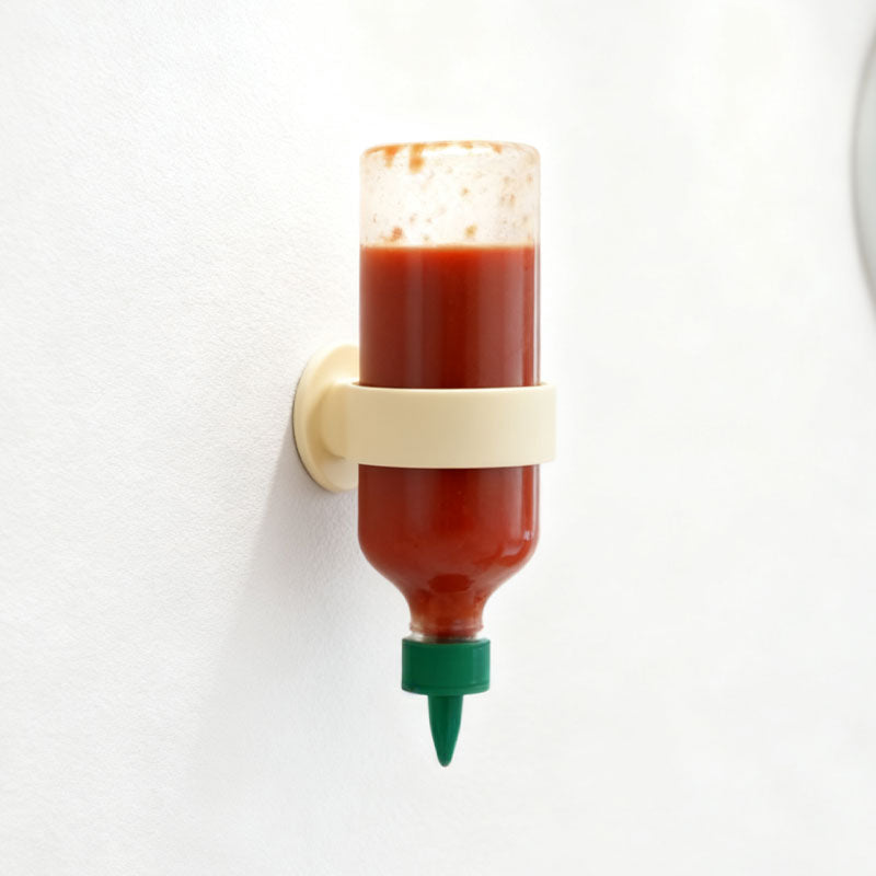 🍯 "No Drop Left Behind" Silicone Bottle Holder: Zero Sauce Waste & Fridge Organizer! 🥫