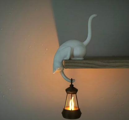 🐾 Climbing Cat Shelf Edge Hook: Cute No-Drill Key Holder & Decor! 🐈