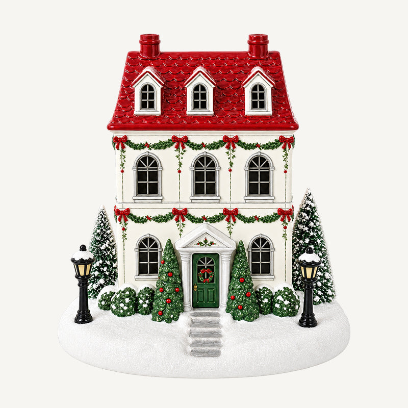 🎄✨ Mistletoe Lane Christmas House Diffuser — Festive Holiday Village Diffuser with Glowing Windows & Charming Chimney Mist
