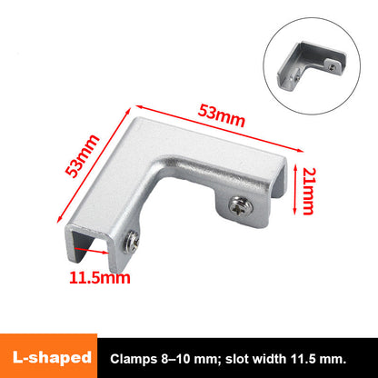 🔩 Premium Aluminium Alloy Glass Clamps: No-Drill Shelf & Panel Bracket Holder! 🛡️