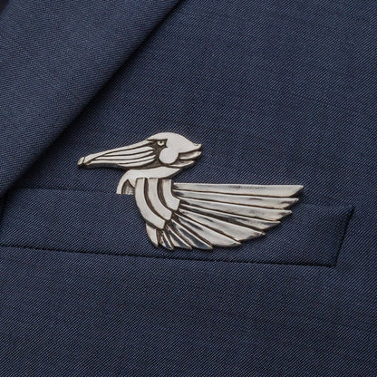 🐊✨ Sculptural Animal Metal Pocket Square