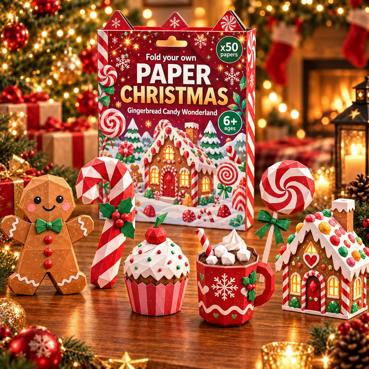 🎄✂️ Paper Christmas Craft Kit — 250 Sheets, 5 Festive Themes, DIY 3D Paper Crafts