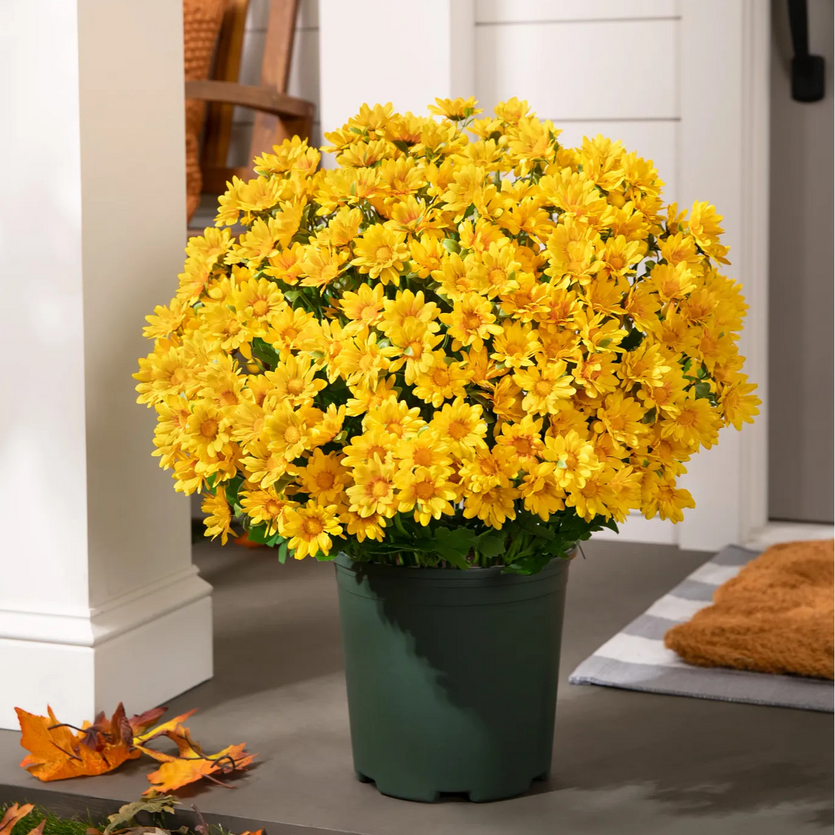 🍁 Artificial Fall Chrysanthemum Mums: Vibrant UV-Resistant Outdoor Autumn Flowers! 🍂