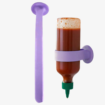 🍯 "No Drop Left Behind" Silicone Bottle Holder: Zero Sauce Waste & Fridge Organizer! 🥫