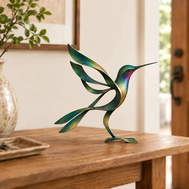 🕊️✨ Metal Bird Sculpture — Modern Openwork Design for Home Decor