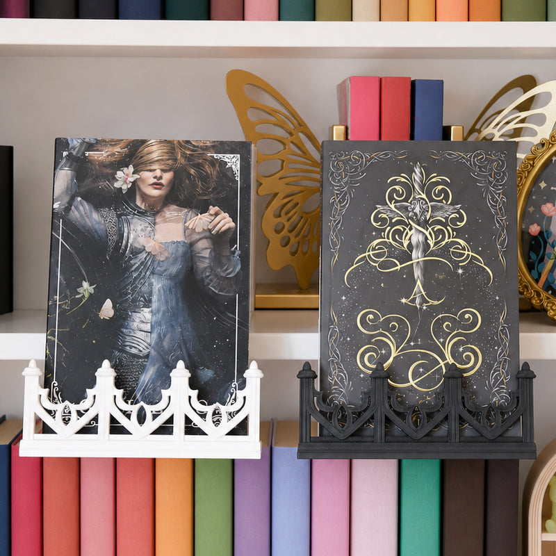 📚✨ Floating Book Display Shelf — Magical Floating Look with Decorative Botanical Accent