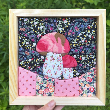 🖼️Rustic Hand-Stitched Framed Patchwork Art! 🌿