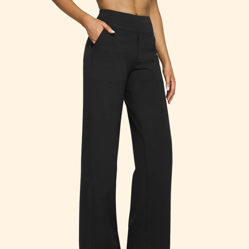 🔥Loose, high-waisted business trousers with an informal waistban
