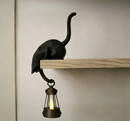 🐾 Climbing Cat Shelf Edge Hook: Cute No-Drill Key Holder & Decor! 🐈