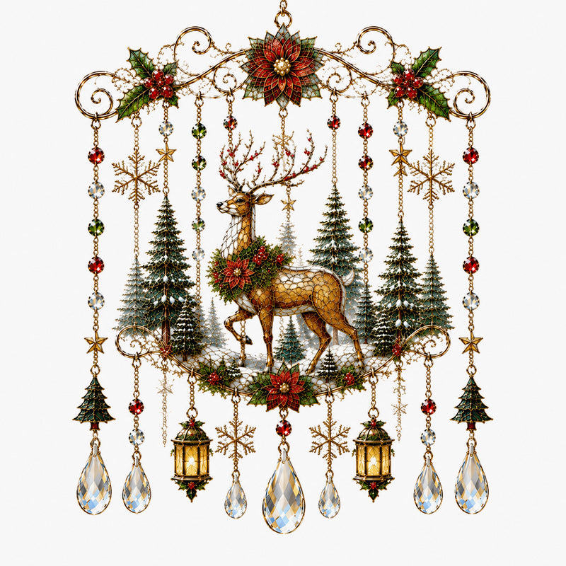 ✨ Christmas Crystal Hanging Ornament: Sparkling Holiday Suncatcher Decor! 🎄