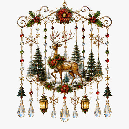 ✨ Christmas Crystal Hanging Ornament: Sparkling Holiday Suncatcher Decor! 🎄