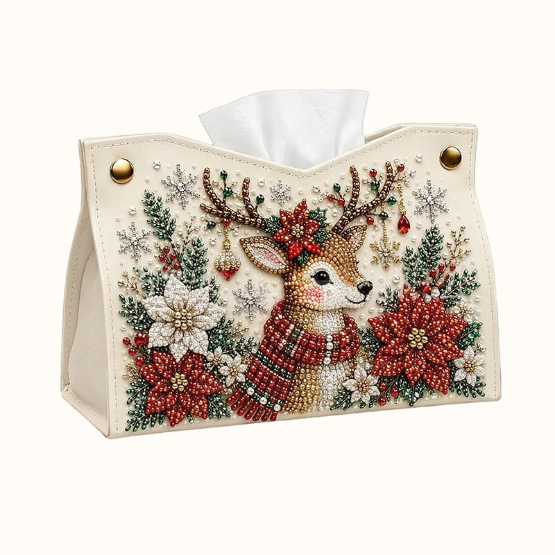 🎄DIY Diamond Painting Tissue Holder -- Double-Sided Christmas Craft, Festive Designs & Everyday Use