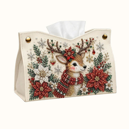 🎄DIY Diamond Painting Tissue Holder -- Double-Sided Christmas Craft, Festive Designs & Everyday Use