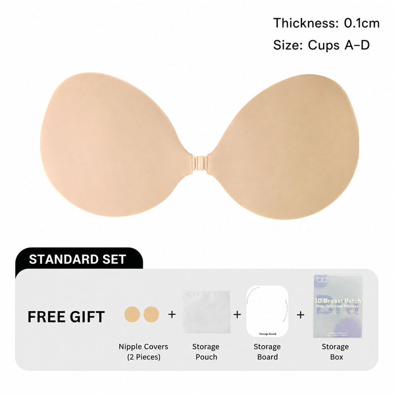 💖 3D Solid Silicone Push-Up Bra Nipple Covers: Invisible Lift Covers! ✨