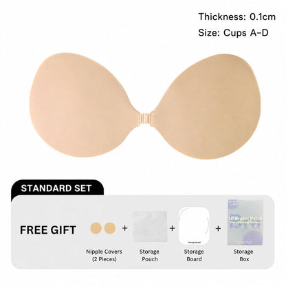 💖 3D Solid Silicone Push-Up Bra Nipple Covers: Invisible Lift Covers! ✨
