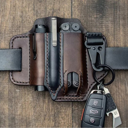 🛠️ Multi Tool Belt Leather Storage Bag 🏕️