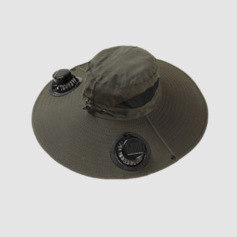 🧢 Turbine solar-powered fan hat: the ultimate hands-free cooling gadget! 🌪️