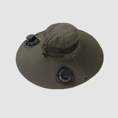 🧢 Turbine solar-powered fan hat: the ultimate hands-free cooling gadget! 🌪️