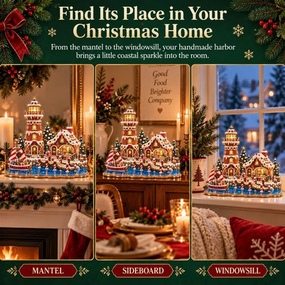 🗼DIY Pearl Diamond Christmas Lighthouse Kit -- 8 Coastal Styles, Bead-by-Bead Craft & Standing Holiday Display