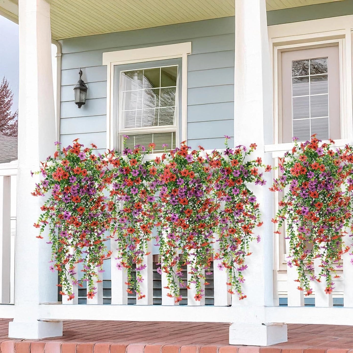 🌿 Cascading daisies & eucalyptus – UV resistant, always in bloom! ☀️