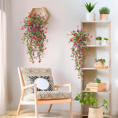 🌿 Cascading daisies & eucalyptus – UV resistant, always in bloom! ☀️