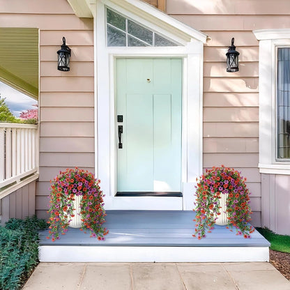 🌿 Cascading daisies & eucalyptus – UV resistant, always in bloom! ☀️