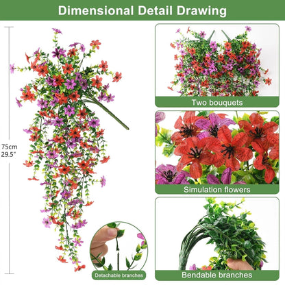 🌿 Cascading daisies & eucalyptus – UV resistant, always in bloom! ☀️
