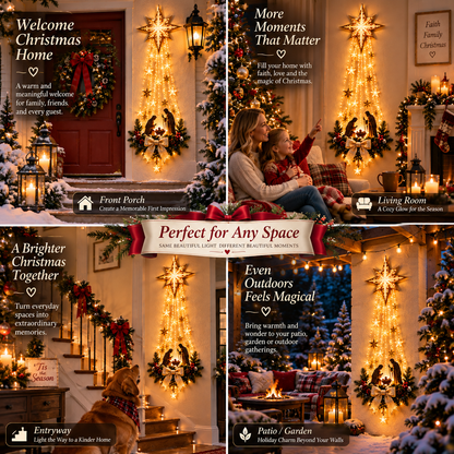 ✝️⭐ Bethlehem Star of Faith Wall Decor — Lighted Nativity Scene with Warm Cascading Glow