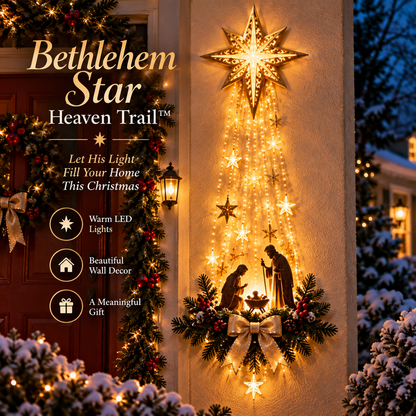 ✝️⭐ Bethlehem Star of Faith Wall Decor — Lighted Nativity Scene with Warm Cascading Glow