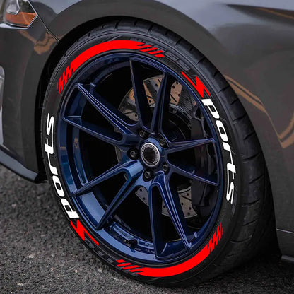 🏎️ 4PCS 3D Tire Lettering Stickers: Waterproof Universal Wheel Sidewall Decals! 🔥