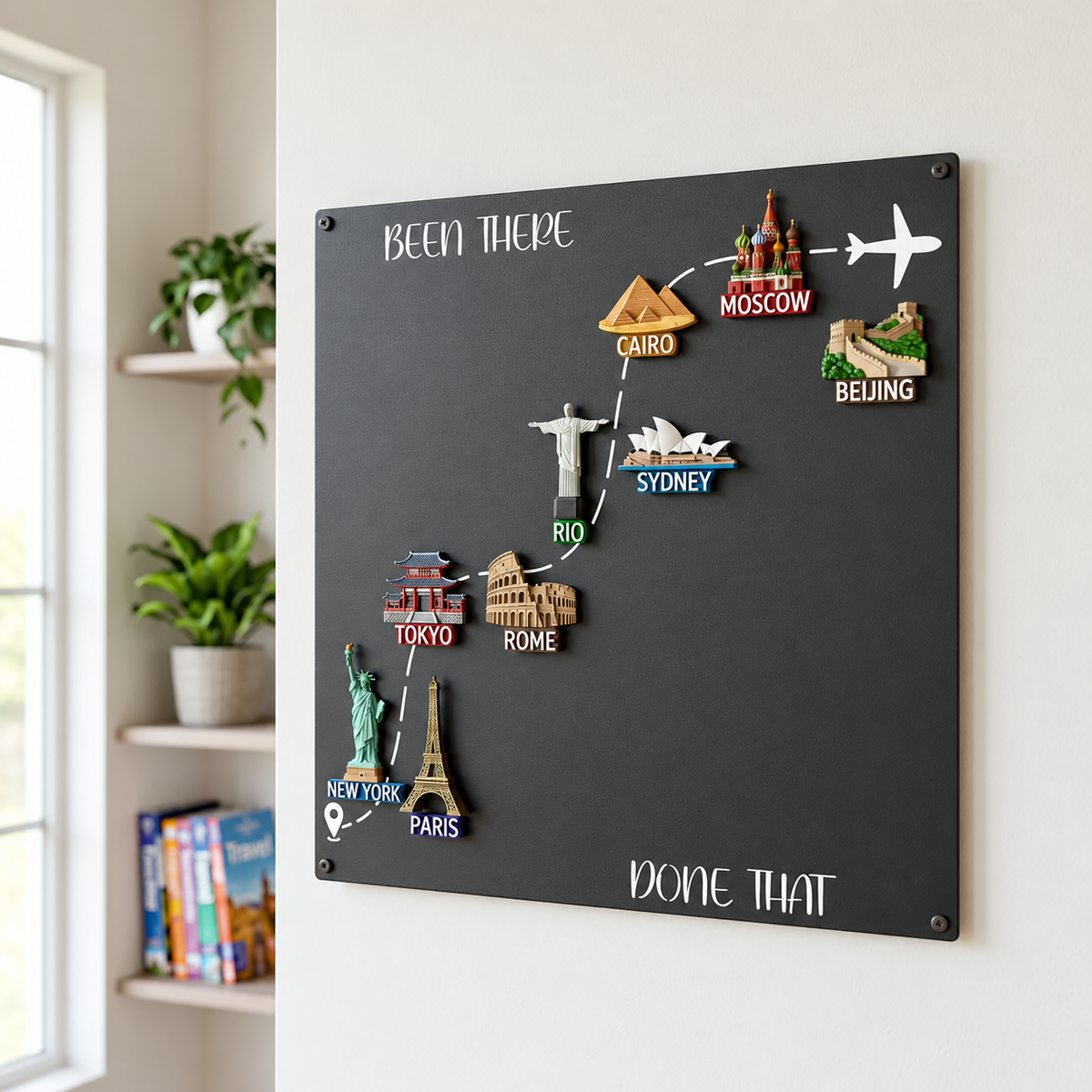 🌍✈️ Your Adventures Deserve a Wall of Their Own — Travel Magnet Display Board