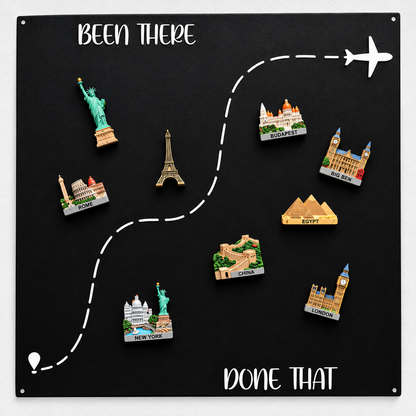 🌍✈️ Your Adventures Deserve a Wall of Their Own — Travel Magnet Display Board