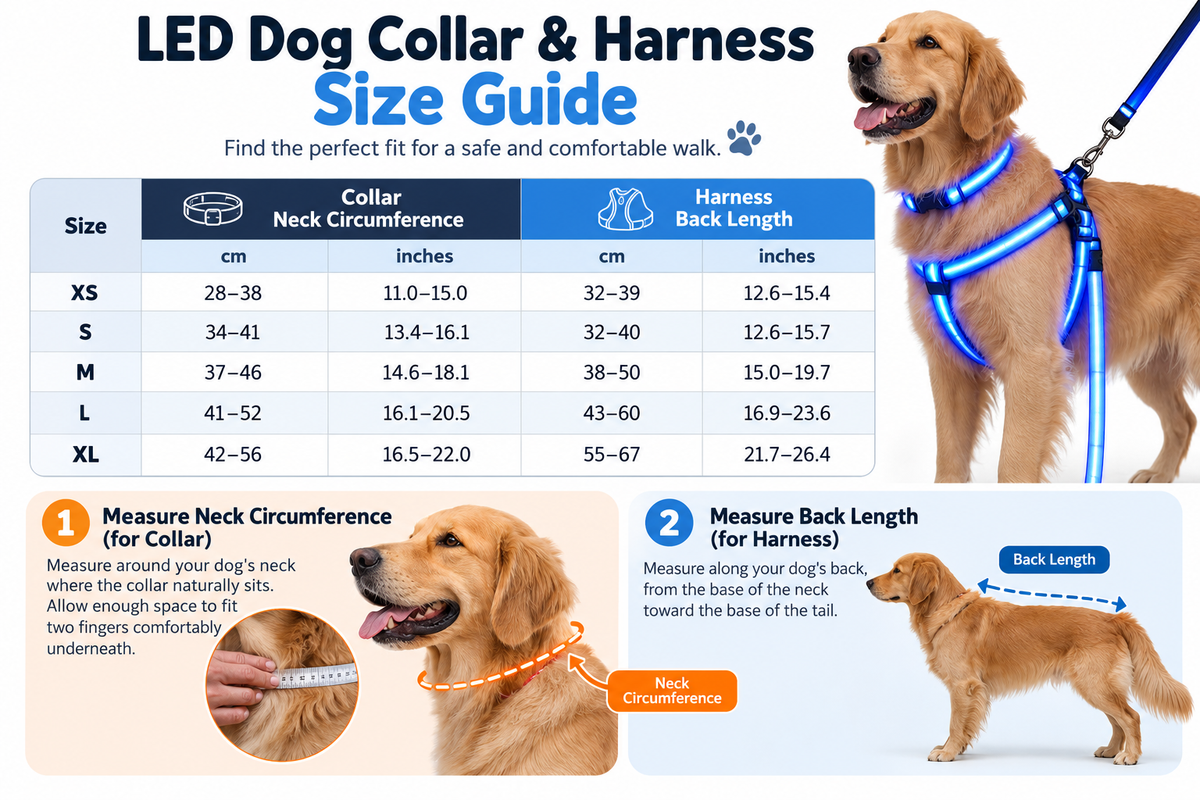 🐕LED Dog Harness & Leash Set — Bright Night Walks, Easier to Spot After Dark