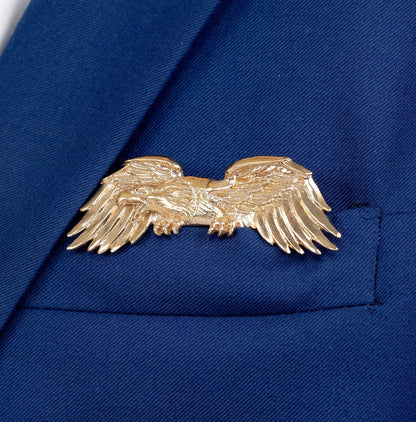 🐊✨ Sculptural Animal Metal Pocket Square