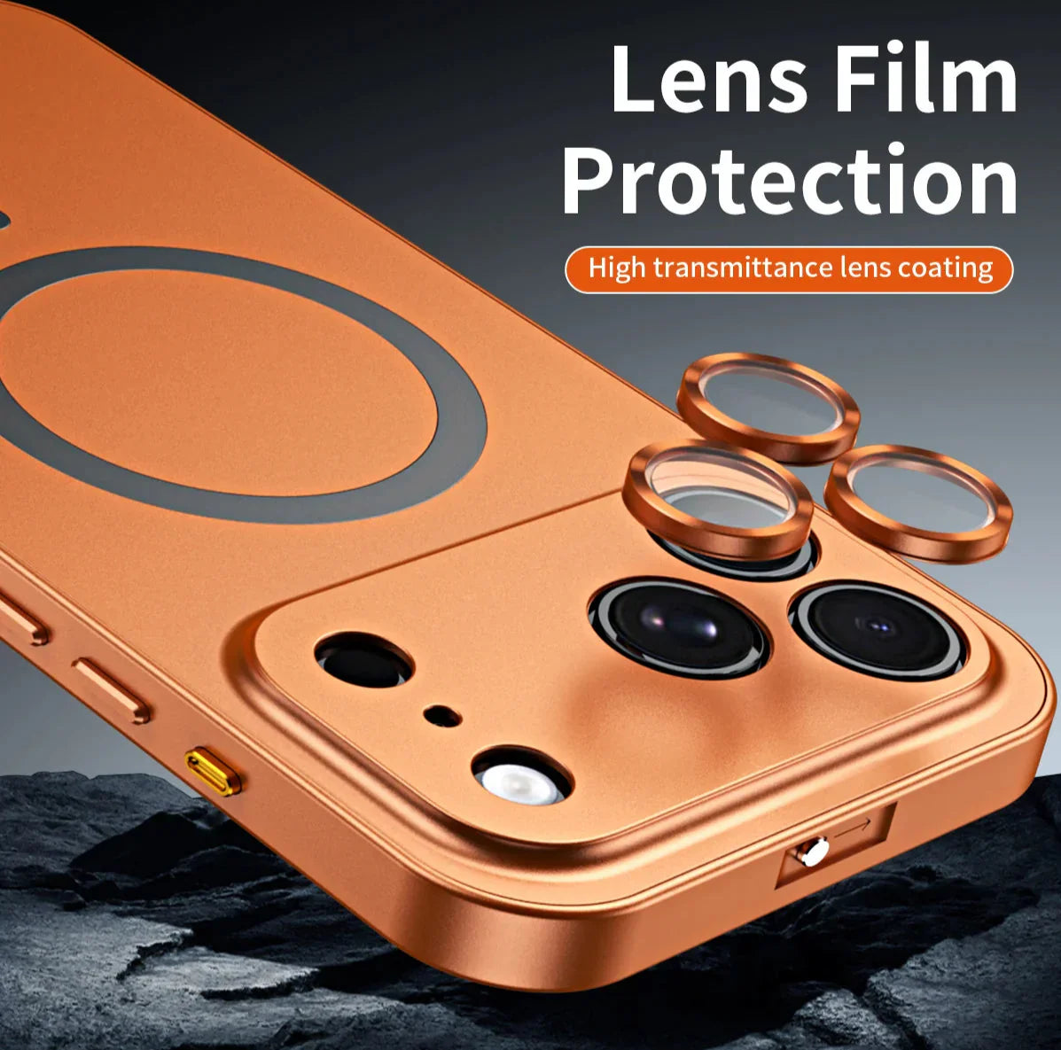 Aluminum Frame Magnetic Cover For iPhone