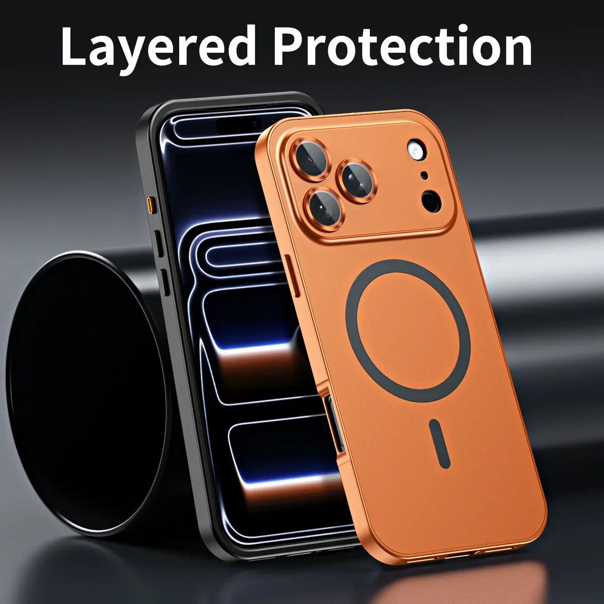 Aluminum Frame Magnetic Cover For iPhone