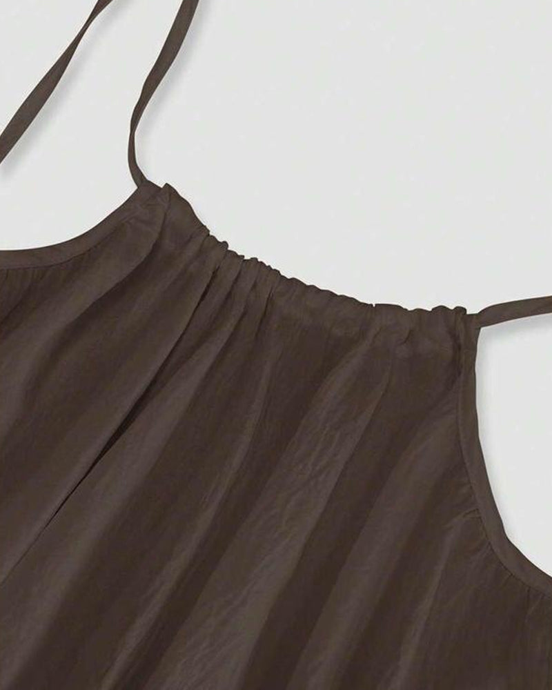 🔥In High Demand! 📈💃Women's Solid Color Backless Cami Dress🎀👚