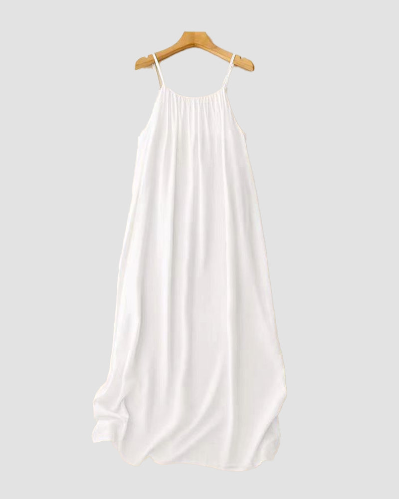 🔥In High Demand! 📈💃Women's Solid Color Backless Cami Dress🎀👚