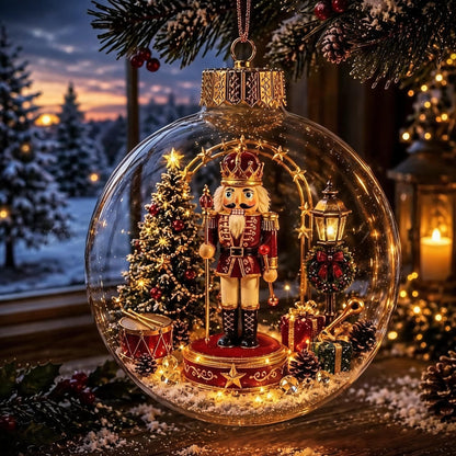 🎄 Lighted Christmas Diorama Globe Ornament: Magical Winter Wonderland Decor! 🎄