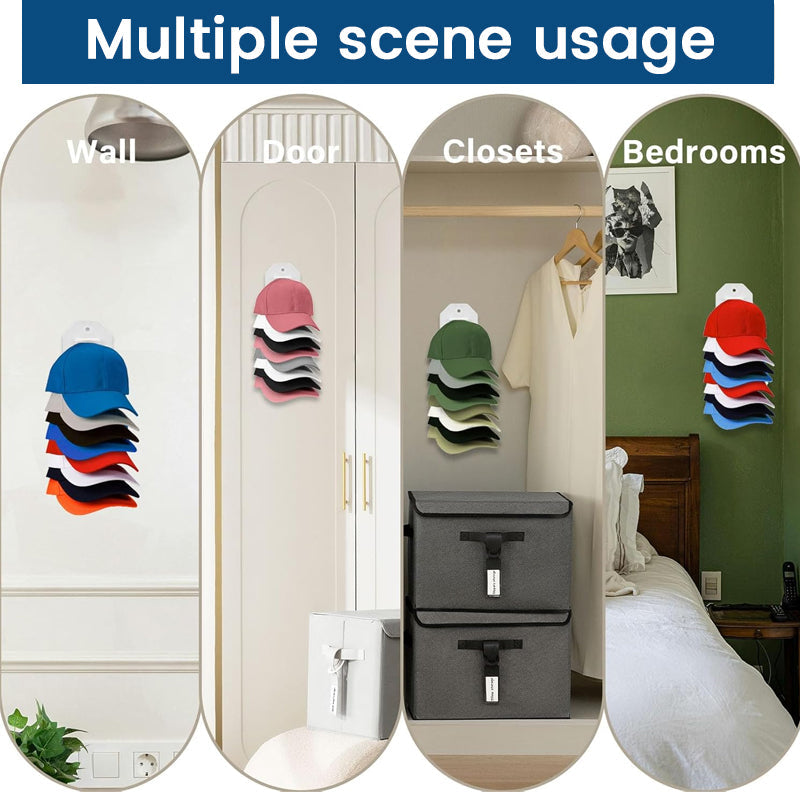 🧢 Hat Wall Storage Rack: Space-Saving Organizer & Dual Mounting Display! ✨