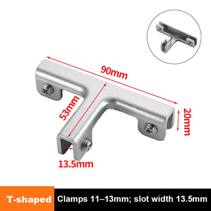 🔩 Premium Aluminium Alloy Glass Clamps: No-Drill Shelf & Panel Bracket Holder! 🛡️