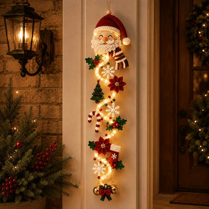 ✨🎄 MerryCascade™ Glowing Christmas Door Hanger — Warm Light, Handcrafted Charm, 6 Vertical Designs